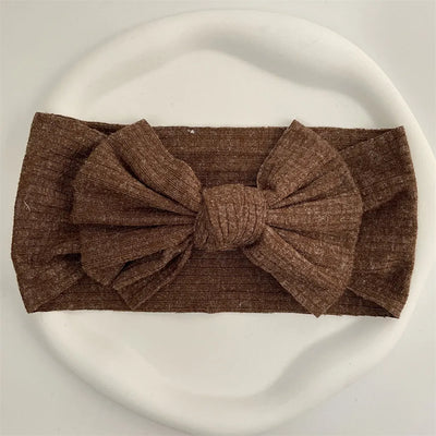 Ribbed Bow Elastic Soft Headband