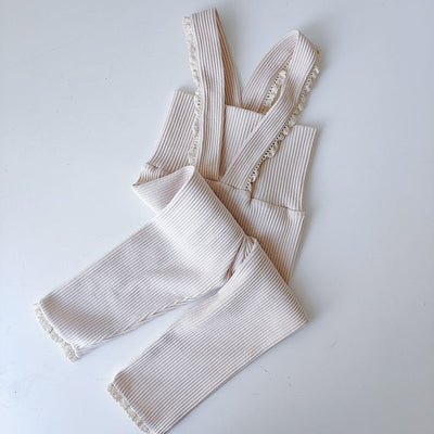 Lace Frill Suspender Leggings