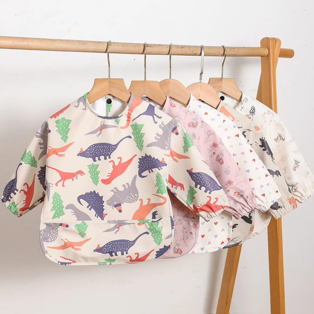 Baby Waterproof Long Sleeve Apron Bib