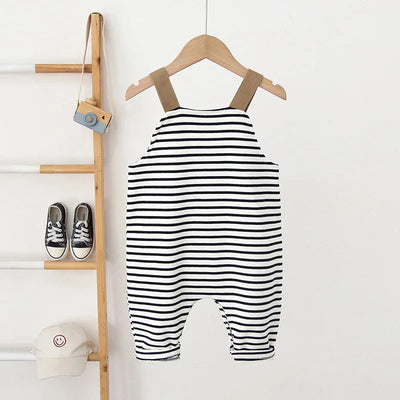 Striped Teddy Bear Overalls
