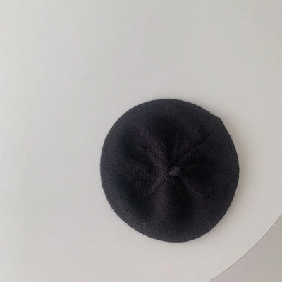 Kids Solid Beret Hat