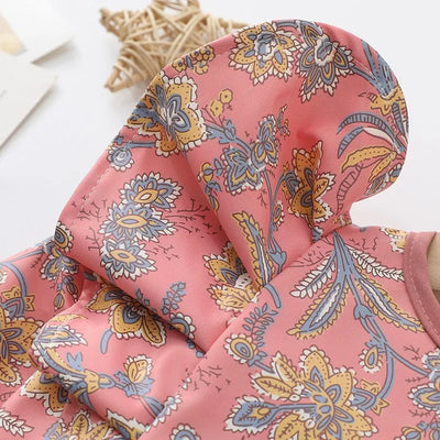 Girls Ruffle Waterproof Long Sleeve Art Bib