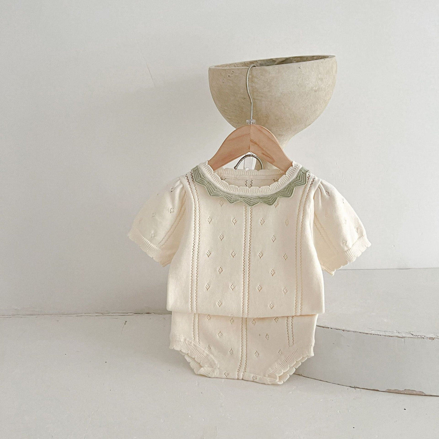 Ruffle Lace Collar Bloomer Set