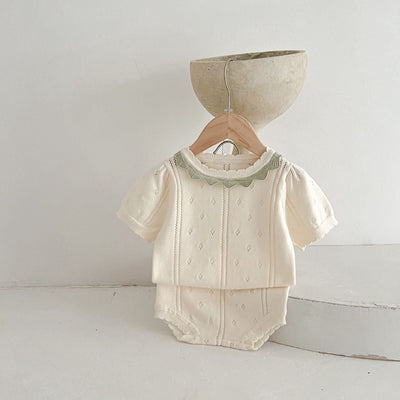Ruffle Lace Collar Bloomer Set