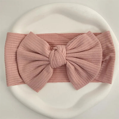 Ribbed Bow Elastic Soft Headband