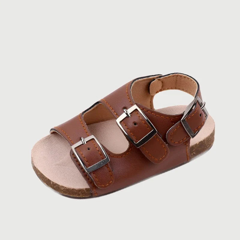 Vegan Leather Strap Sandals