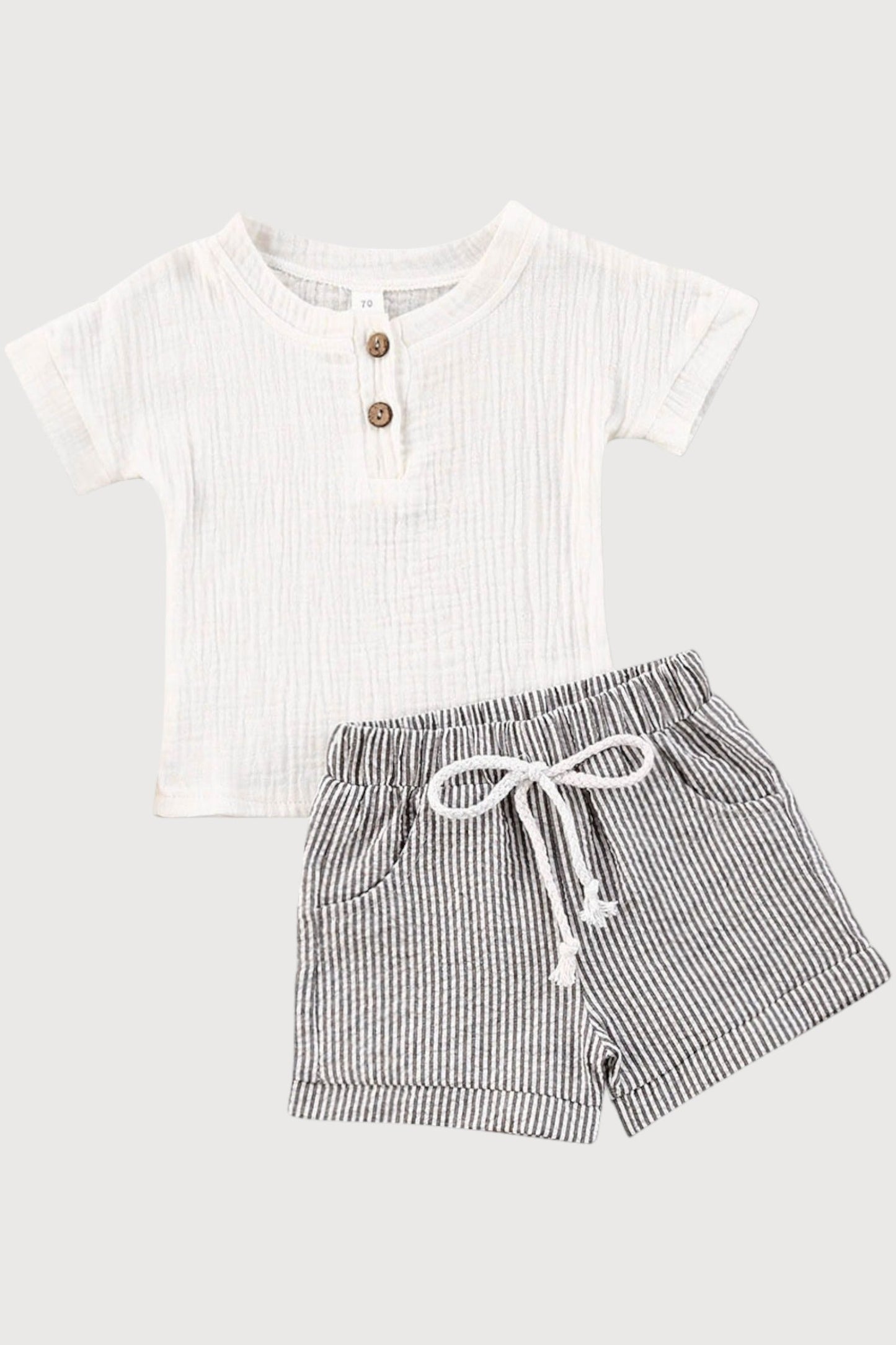 Boys Muslin shorts and Shirt Set
