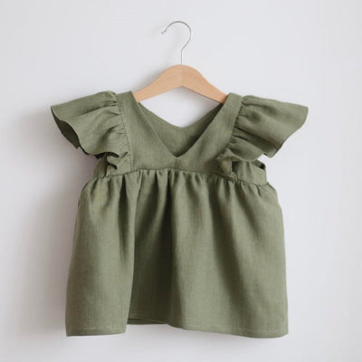 Girls Cotton Linen Dress