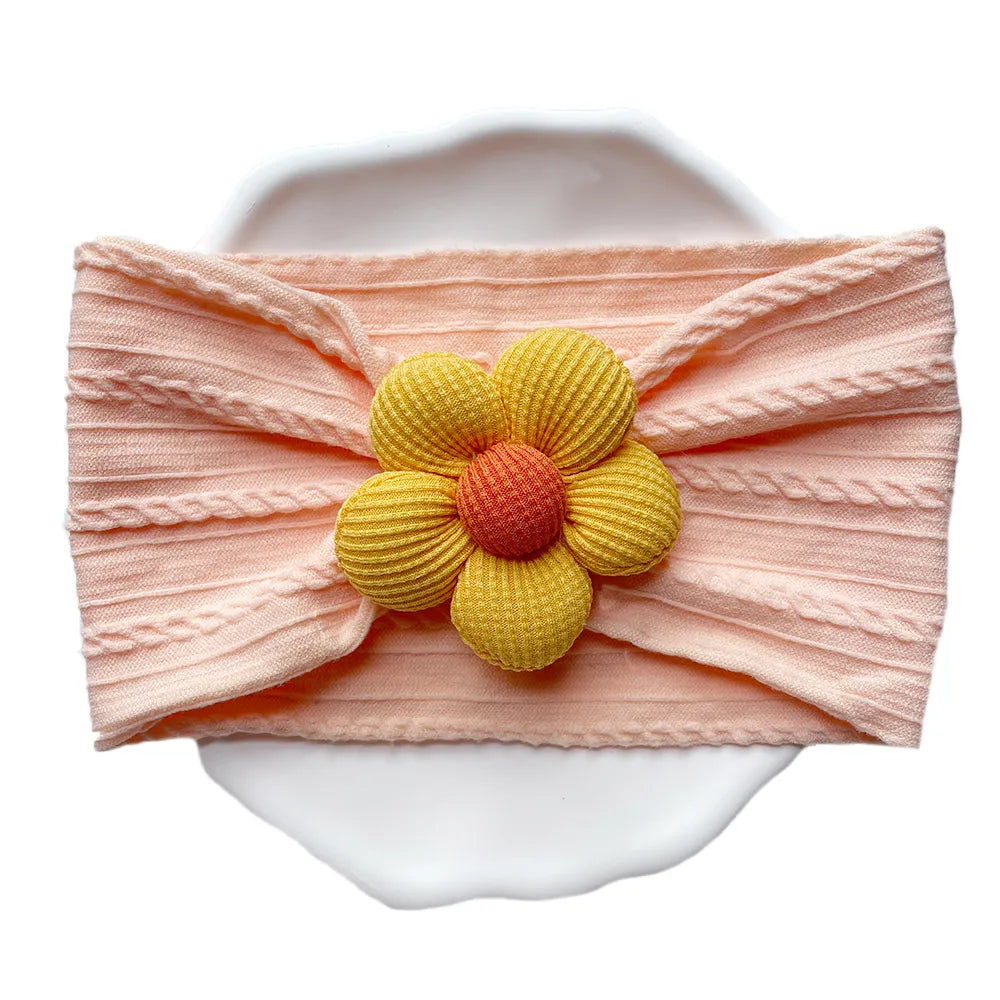 Baby Girl Flower Puff Elastic Soft Headband