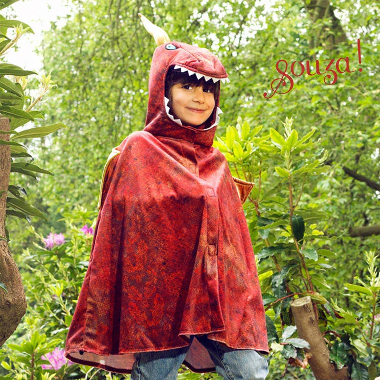 Red dragon cape (sz 4-7 yrs)
