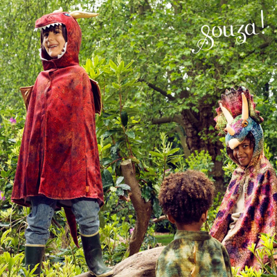 Red dragon cape (sz 4-7 yrs)