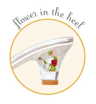 Ice queen, High heel slipper, metallic light blue (3 sizes)