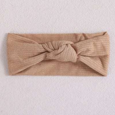 Ribbed Bow Elastic Soft Headband