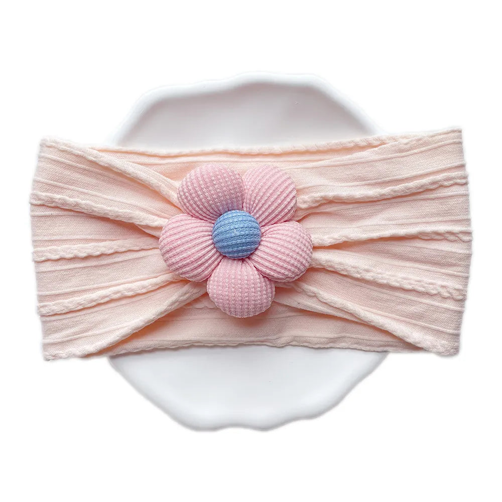 Baby Girl Flower Puff Elastic Soft Headband