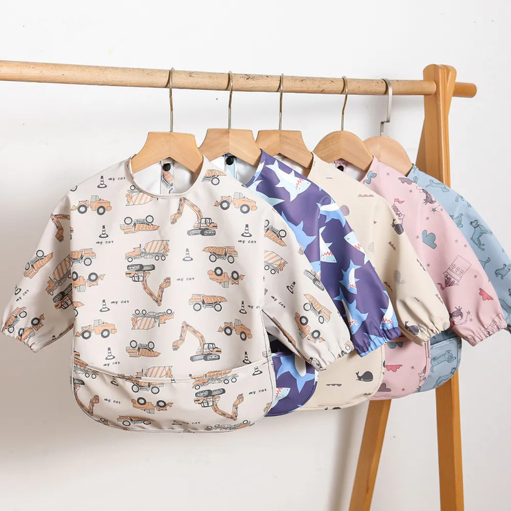 Baby Waterproof Long Sleeve Apron Bib