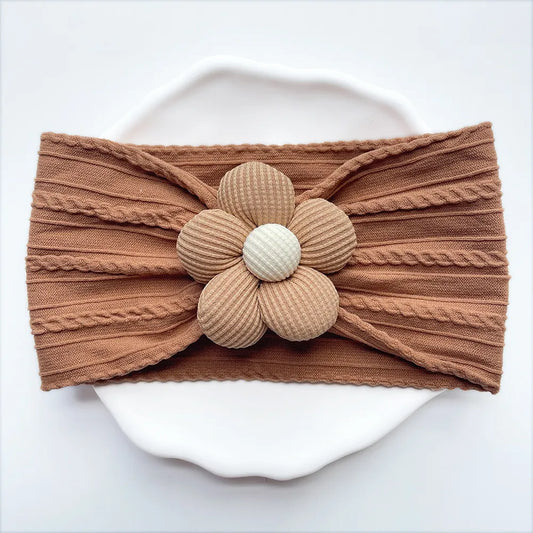 Baby Girl Flower Puff Elastic Soft Headband
