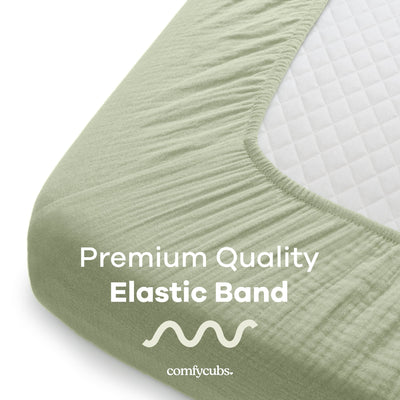 Muslin Fitted Crib Sheet by Comfy Cubs
