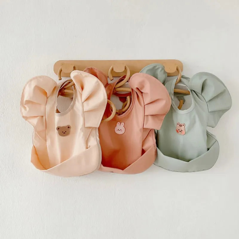 Waterproof Feeding Ruffle Neck Bib