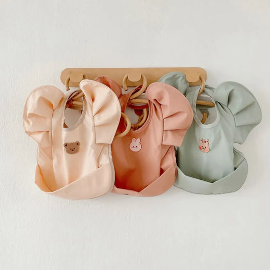 Waterproof Feeding Ruffle Neck Bib
