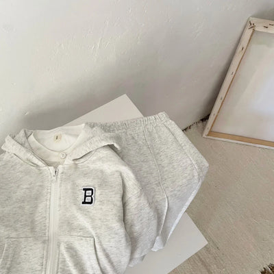 B Stitch Zip Up Jogger Set