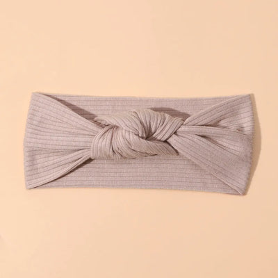 Ribbed Bow Elastic Soft Headband