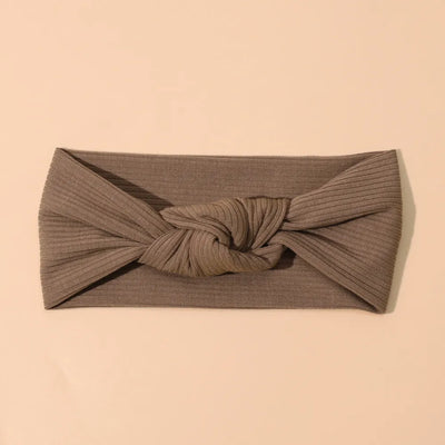 Ribbed Bow Elastic Soft Headband