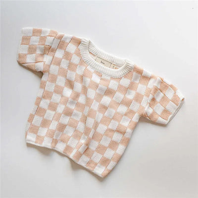 Checkered Knitted Resort Set