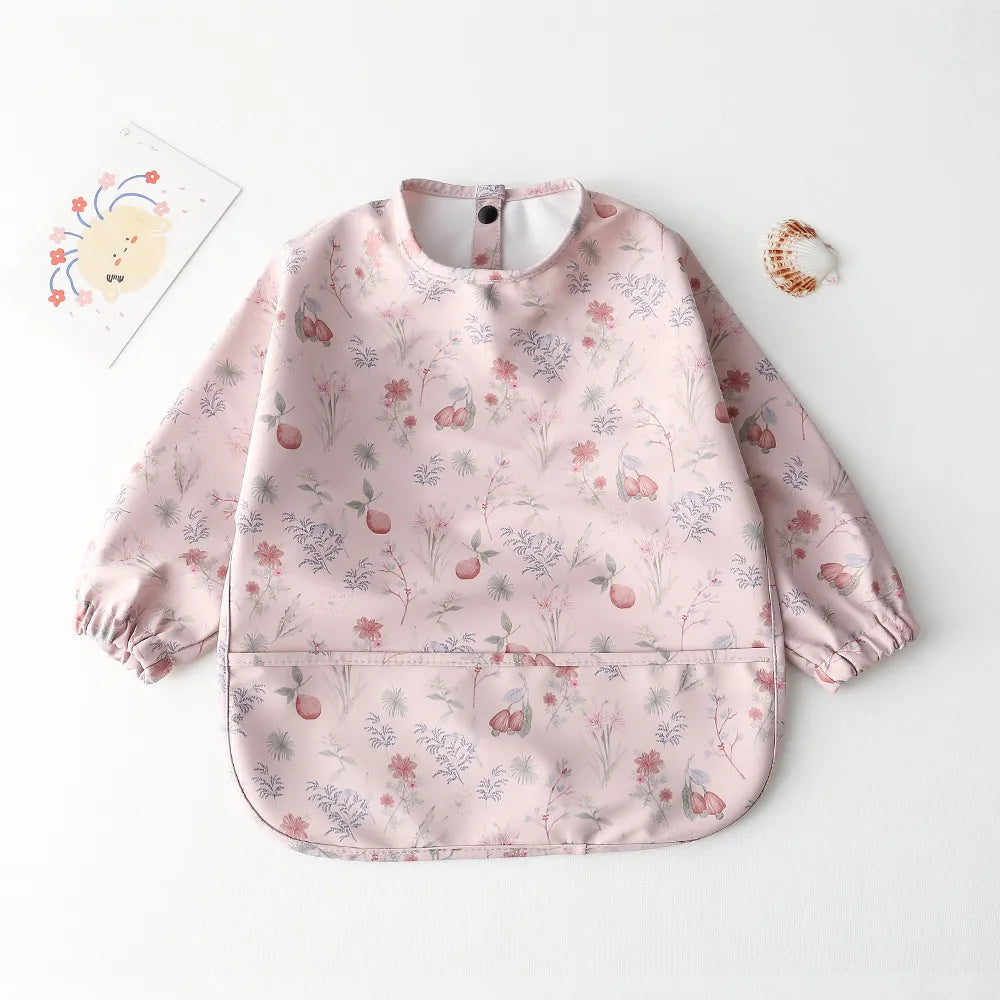 Baby Waterproof Long Sleeve Apron Bib