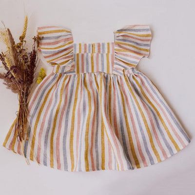 Girls Cotton Linen Dress