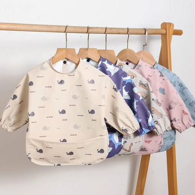 Baby Waterproof Long Sleeve Apron Bib
