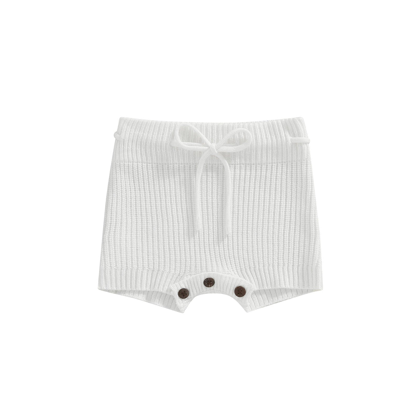 Baby Girls Solid Color Knit Shorts
