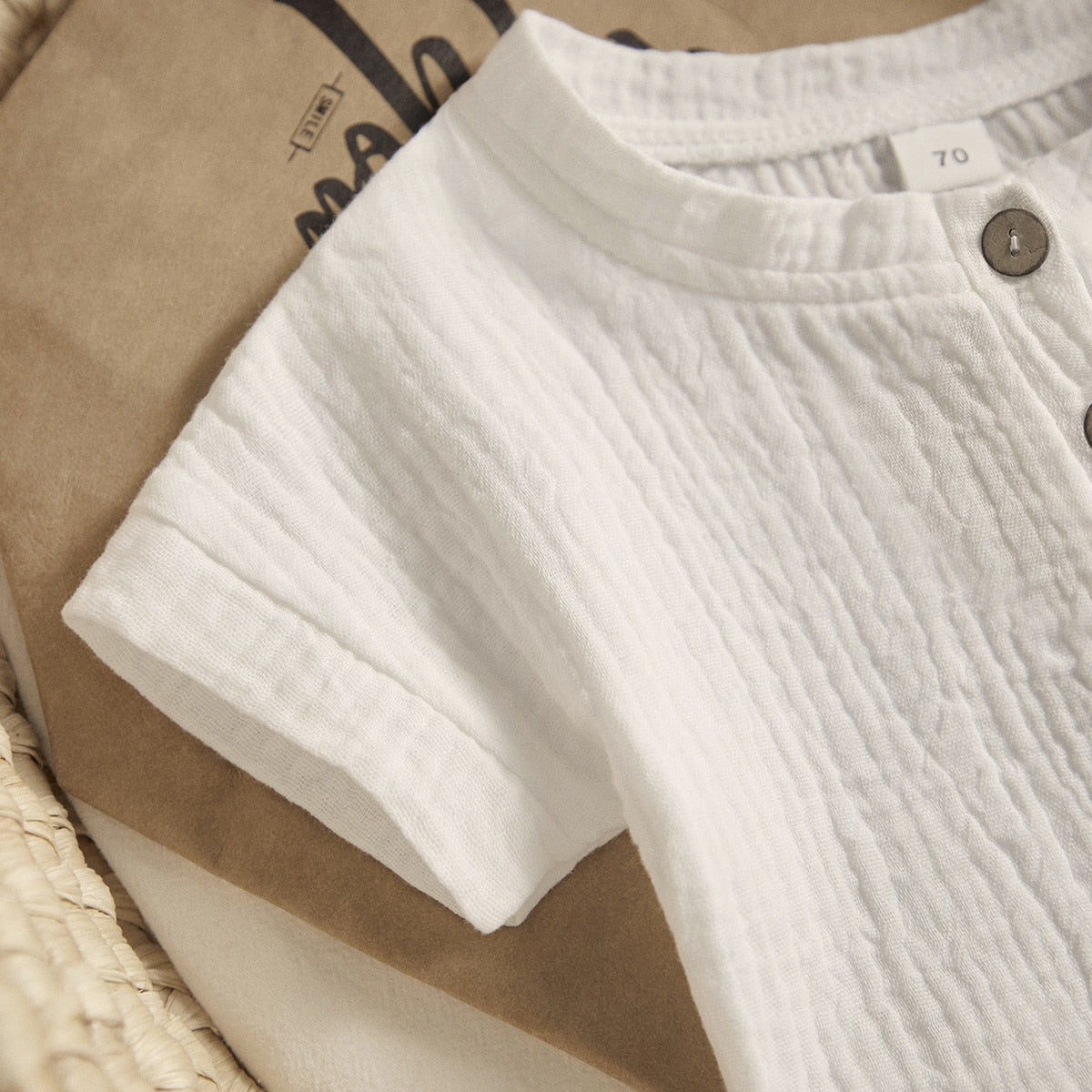 Boys Muslin shorts and Shirt Set