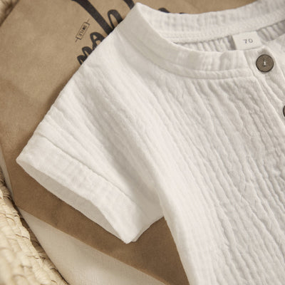 Boys Muslin shorts and Shirt Set