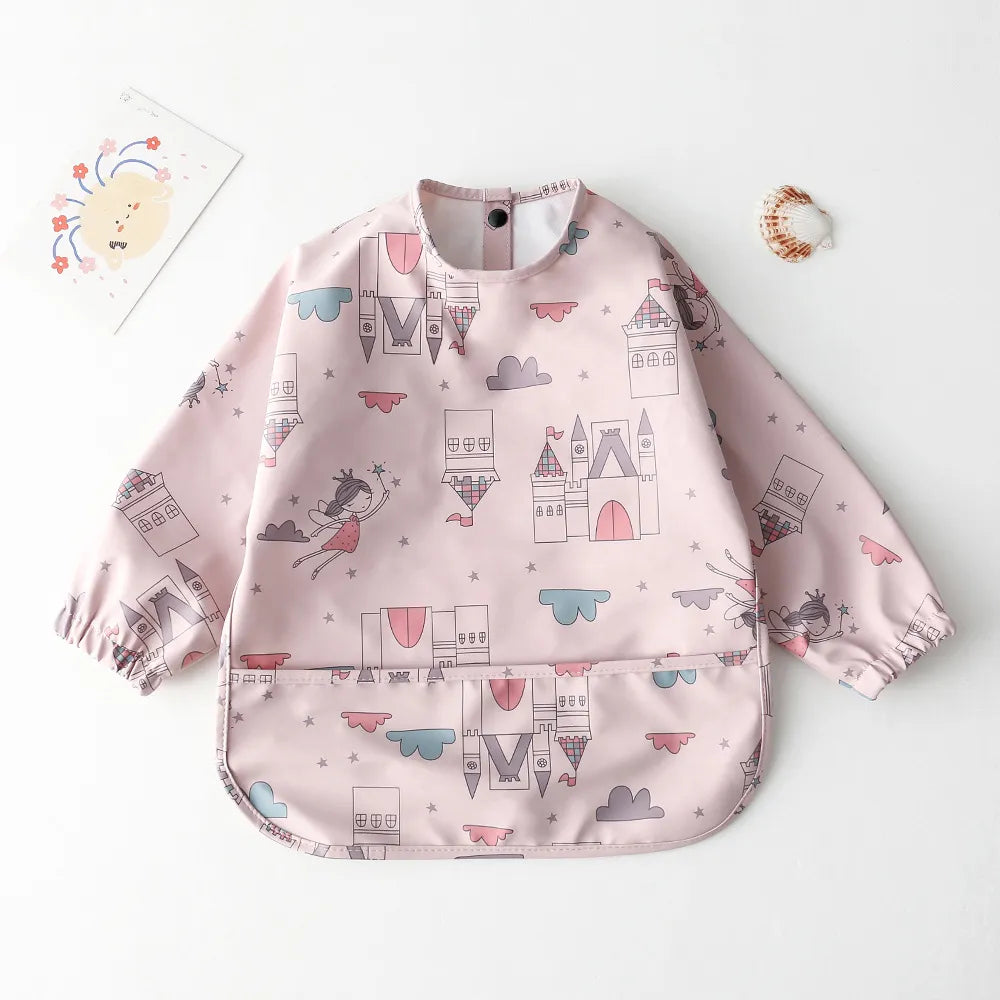 Baby Waterproof Long Sleeve Apron Bib