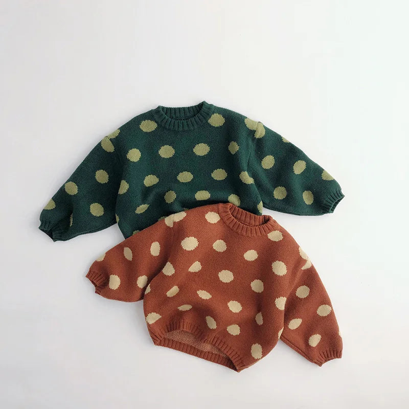 Retro Polka Dot Sweater