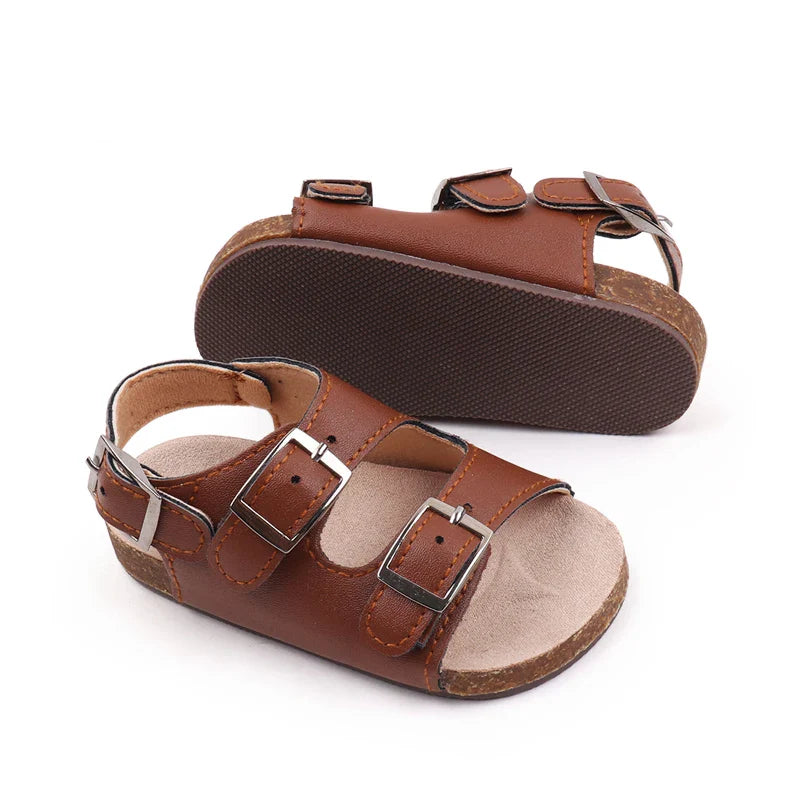 Vegan Leather Strap Sandals