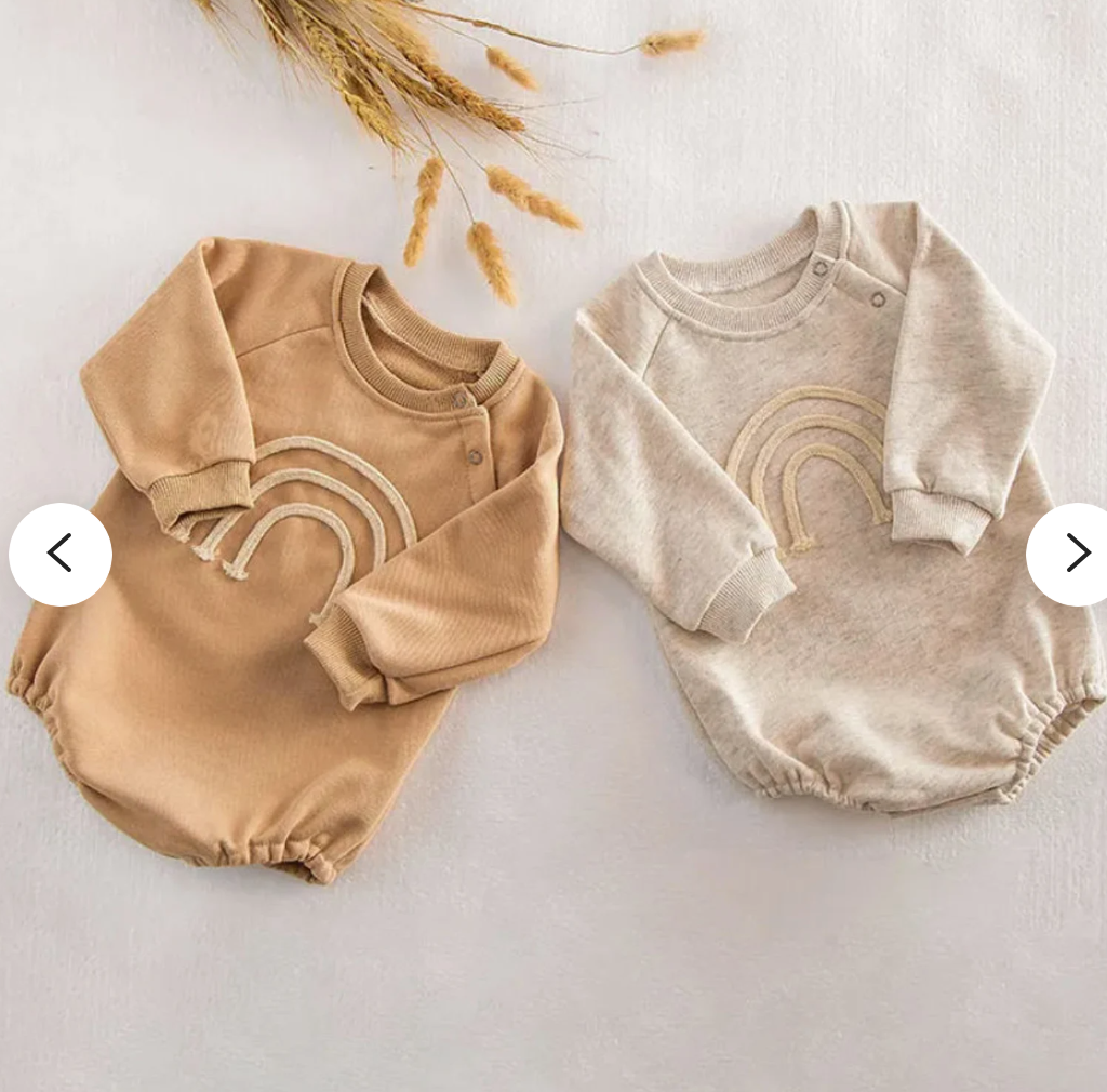 Rainbow Embroidered Sweater Bodysuit