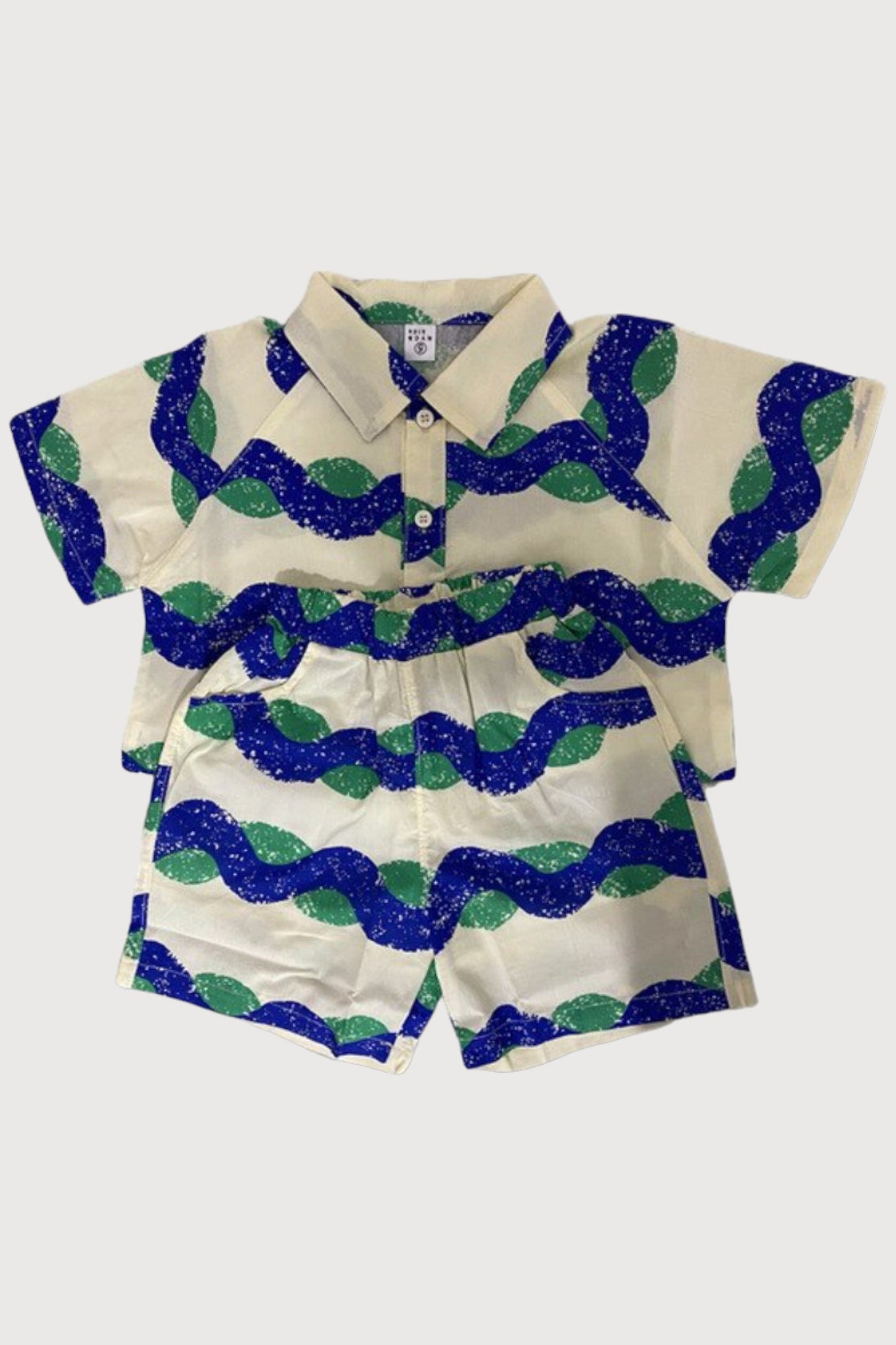 Short-sleeved Collared Shirt Shorts Lounge Set