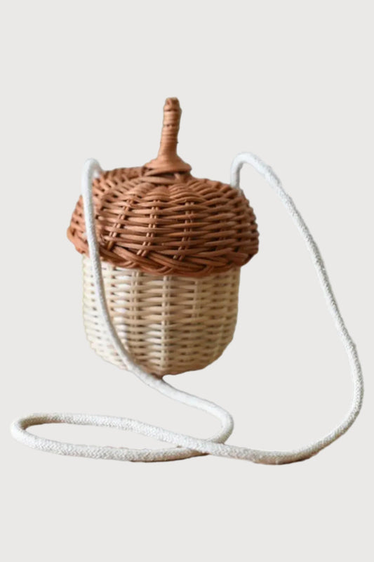 Acorn Shaped Rattan Bag
