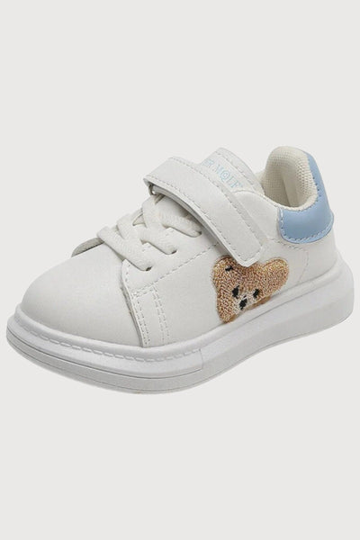 Fuzzy Bear Patch Sneakers