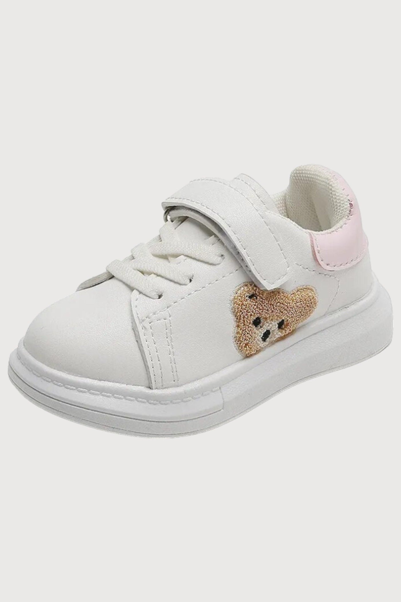 Fuzzy Bear Patch Sneakers