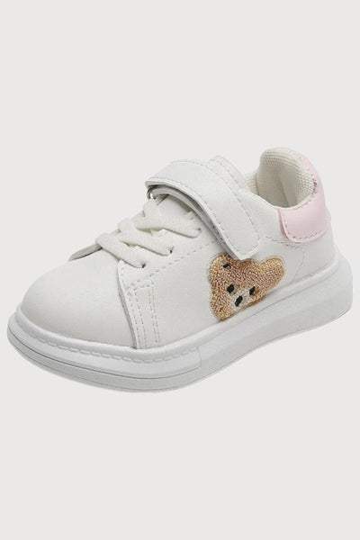 Fuzzy Bear Patch Sneakers
