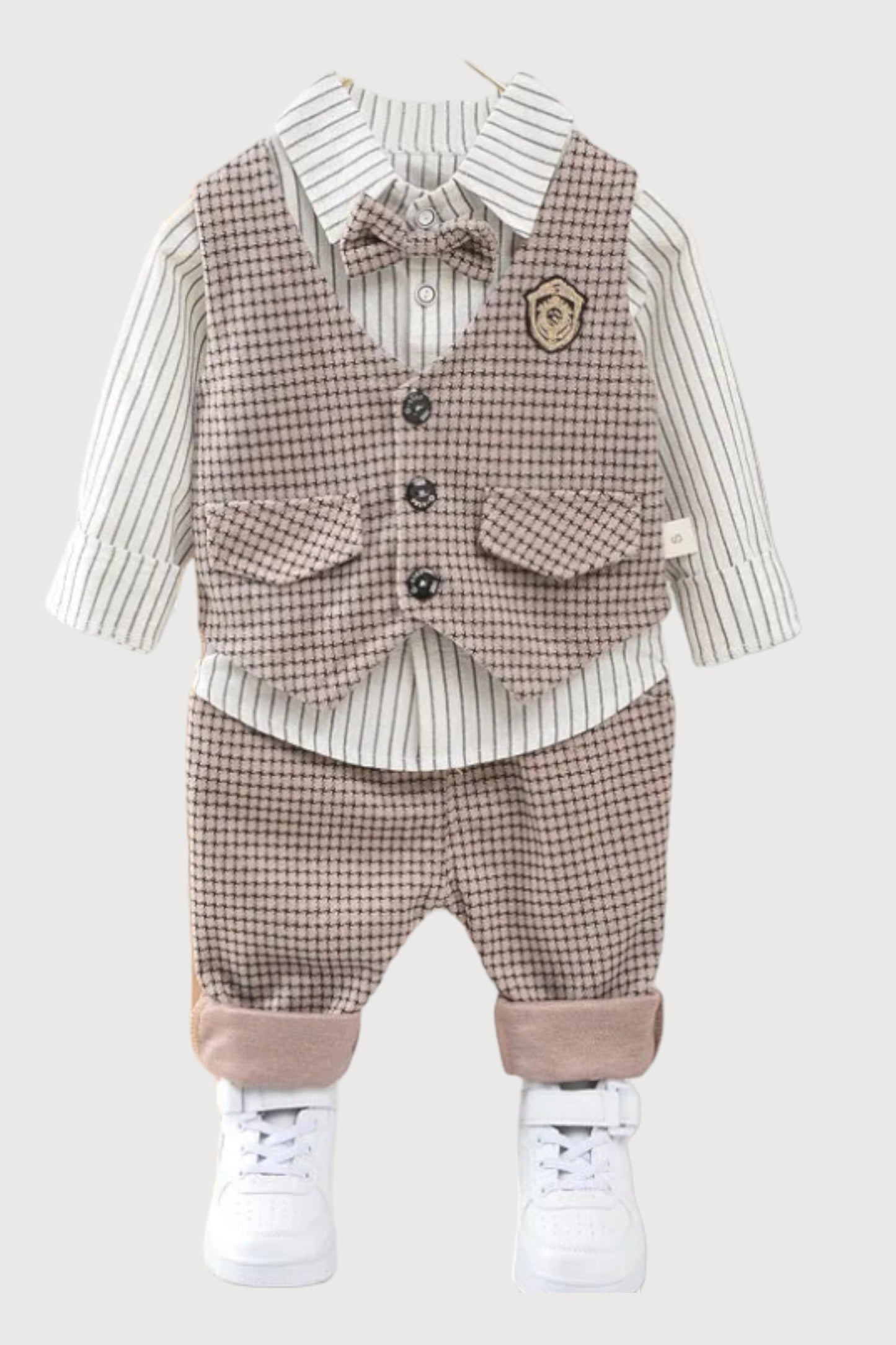 Baby Boy Semi Formal Striped 3 Pcs Set