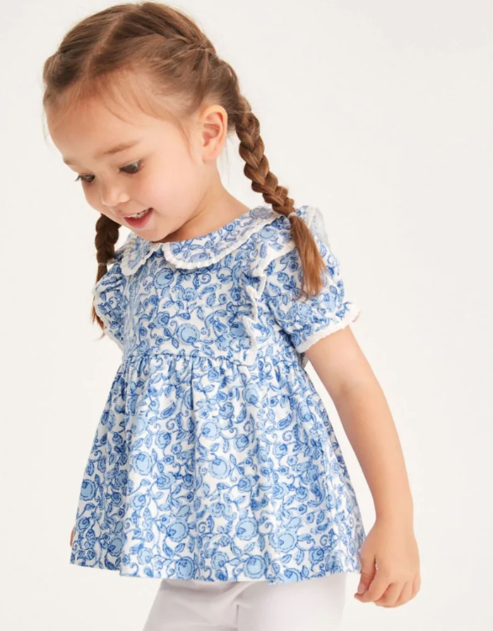 Floral Ruffle Babydoll Top