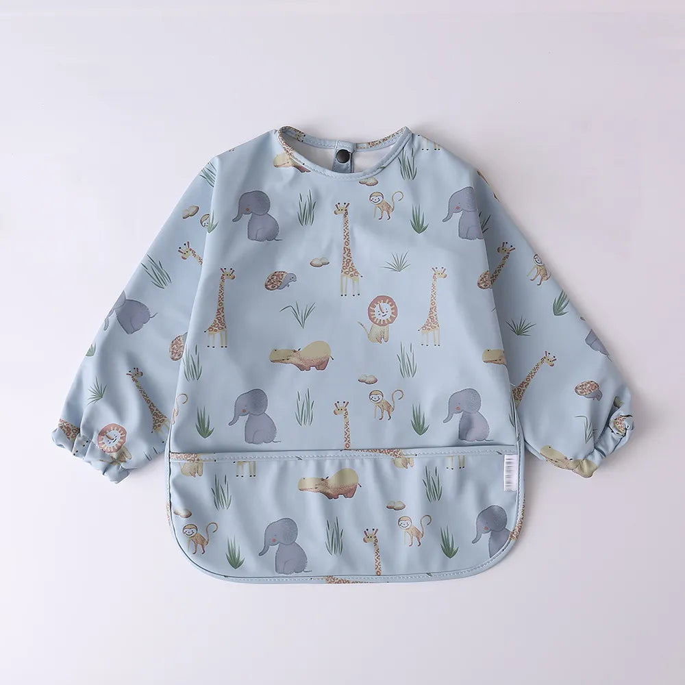 Baby Waterproof Long Sleeve Apron Bib
