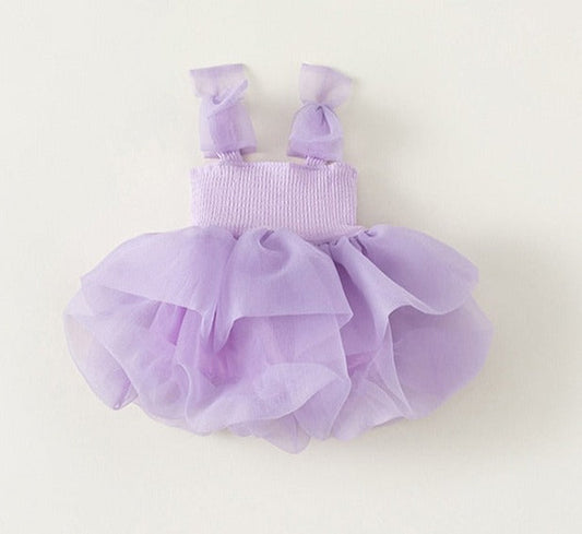 Solid Party Tulle Dress