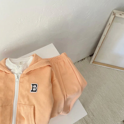 B Stitch Zip Up Jogger Set