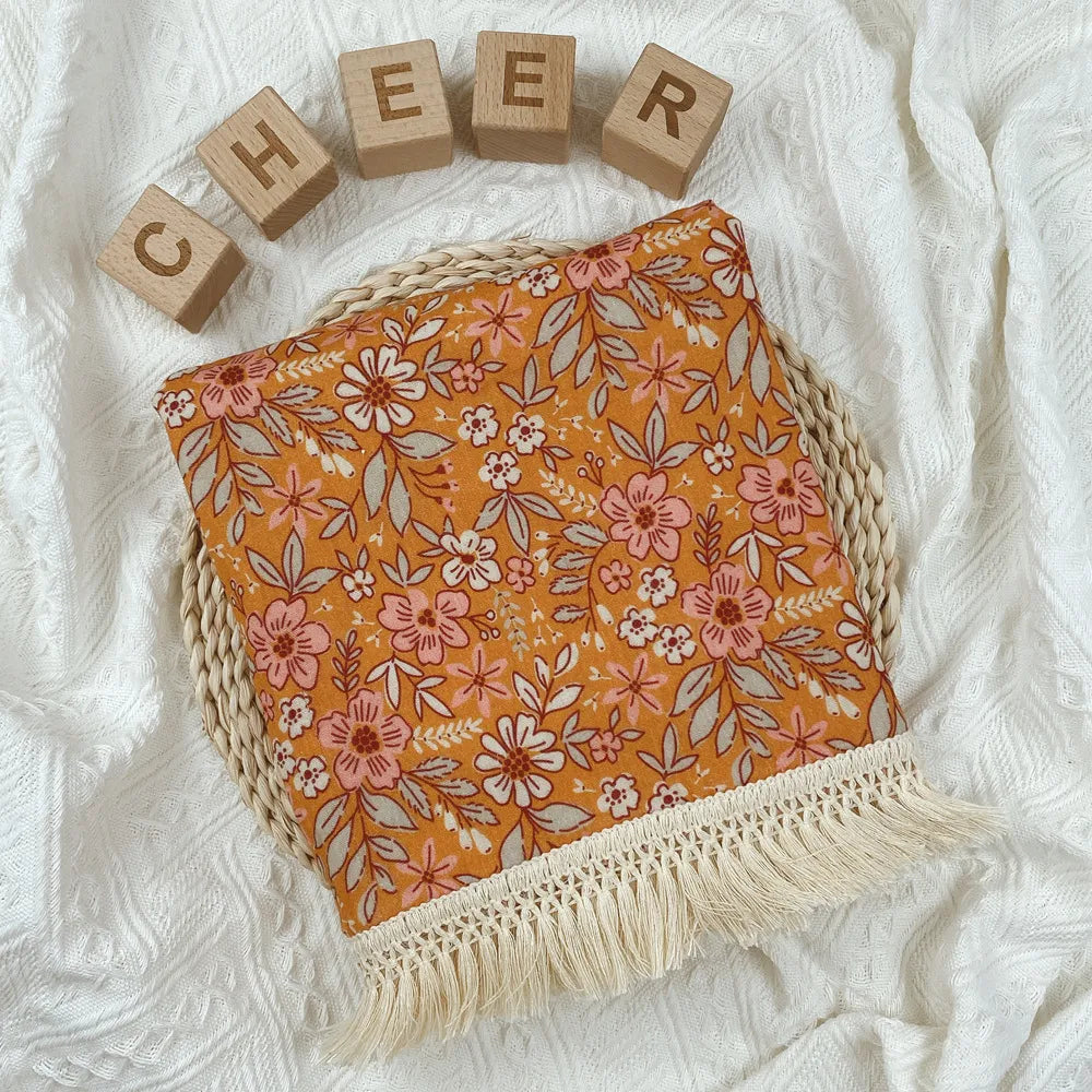 Floral Print Blanket Babies Bed Cover