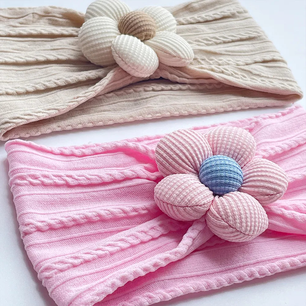 Baby Girl Flower Puff Elastic Soft Headband