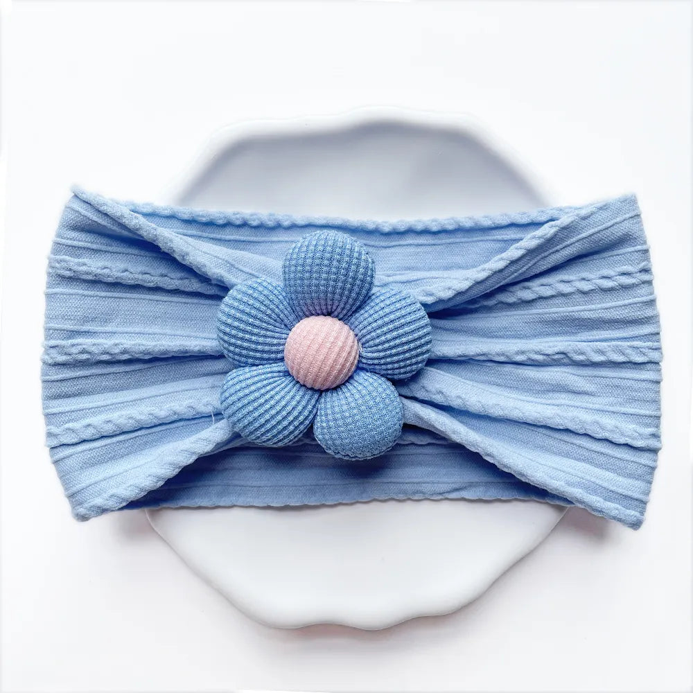 Baby Girl Flower Puff Elastic Soft Headband